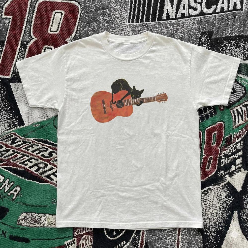 White Cat Country Music Guitar Tee